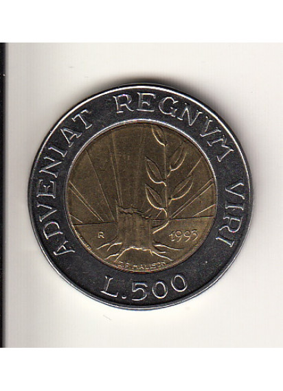 1993 Lire 500 Bimetallica Adveniat Regnum Viri Fior di Conio San Marino